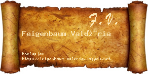 Feigenbaum Valéria névjegykártya